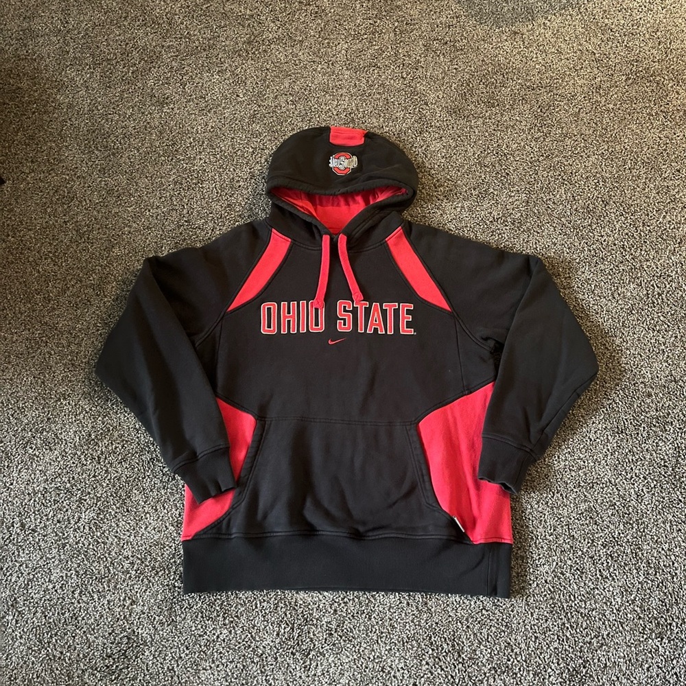 Ohio State Buckeyes Nike Hoodie Sweatshirt Men’s Medium Center Swoosh
